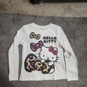 Hello Kitty White and Pink Long Sleeve Tee